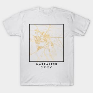 MARRAKESH MOROCCO CITY STREET MAP ART T-Shirt